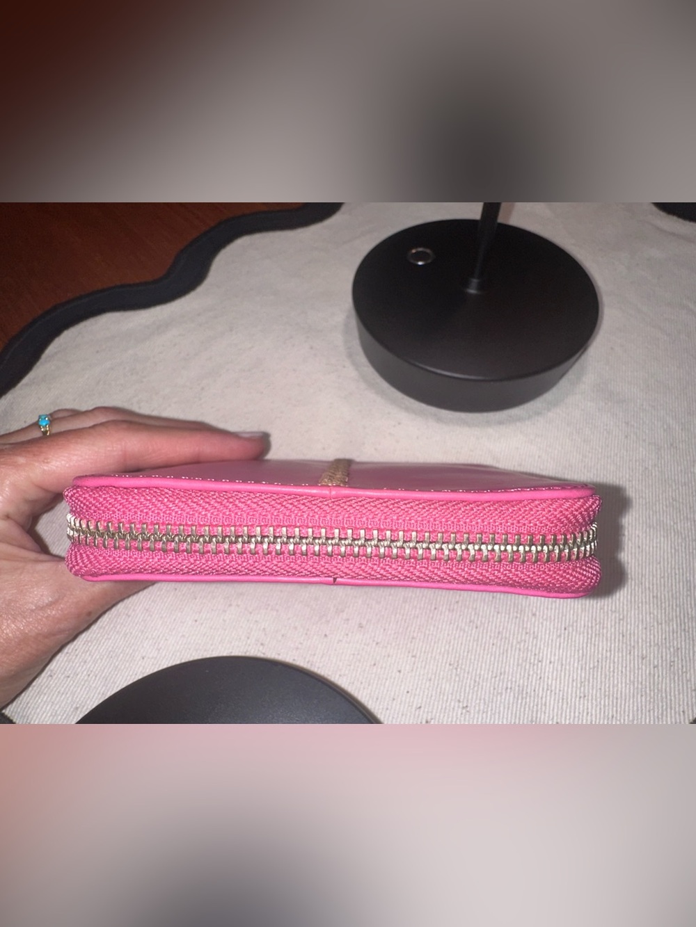 Sigrid Olsen Pink Leather Zip-Around Wallet | Suede Interior | Compact | EUC - Picture 8 of 12